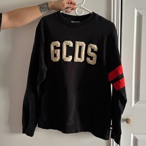 Black Sweatshirt with Red Accents